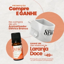 Aromatizador Branco - Ganhe um óleo essencial de Laranja Doce