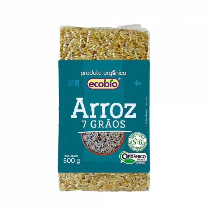 Arroz 7 Grãos Produto Orgânico - Alto Vácuo - Caixa com 12