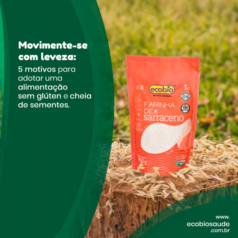 Movimente-se com leveza: alimentação sem glúten.