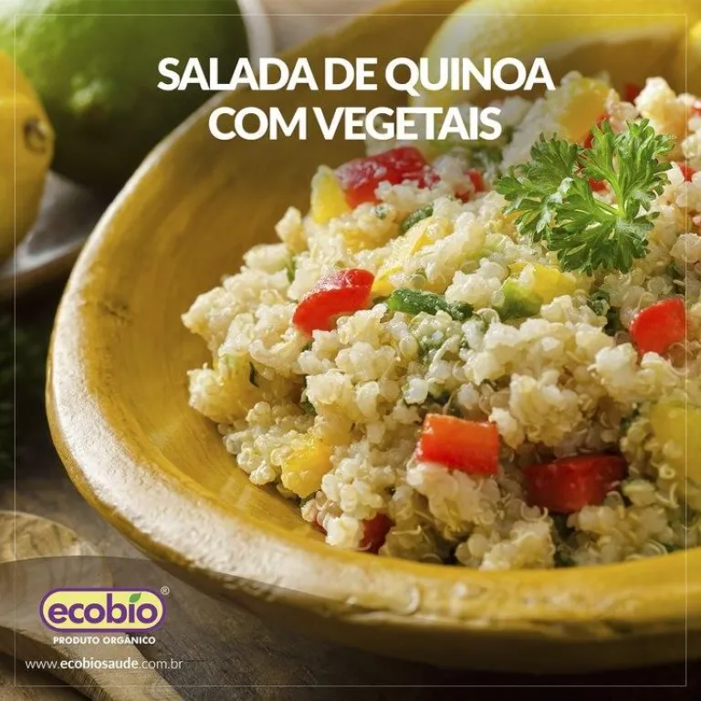 Salada de quinoa com vegetais