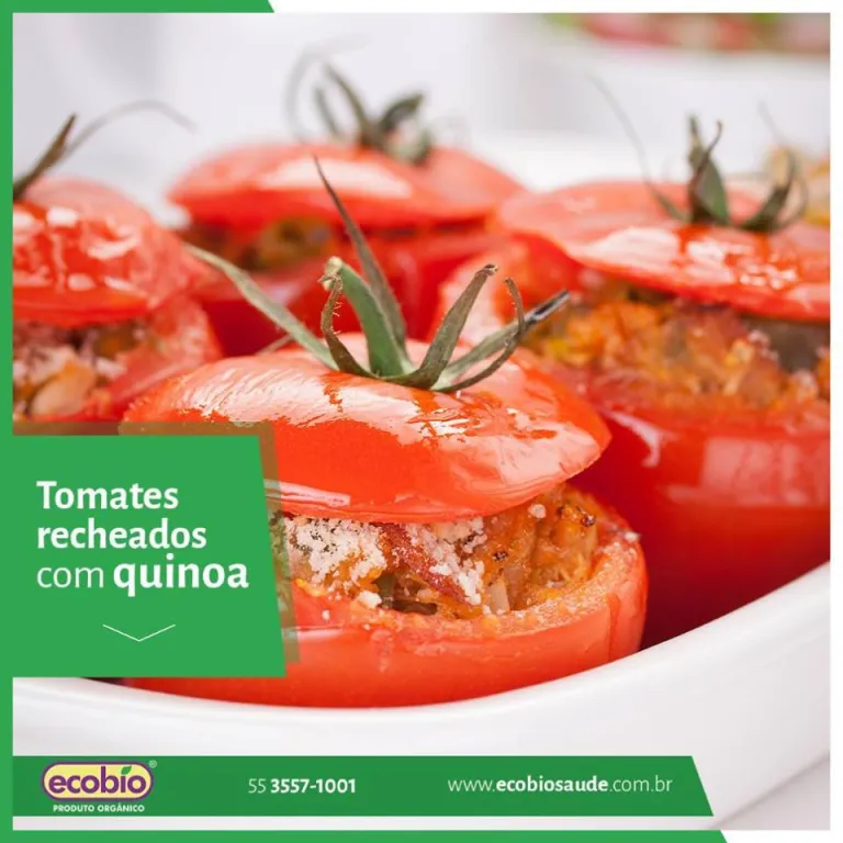 Tomates recheados com quinoa