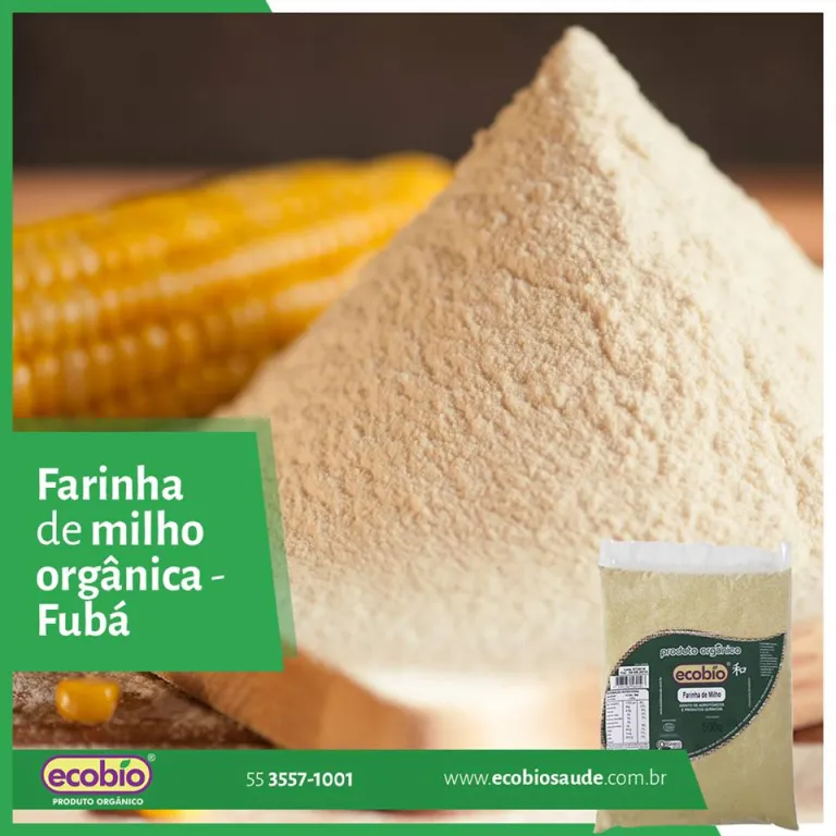 Farinha de milho orgânica - Fubá
