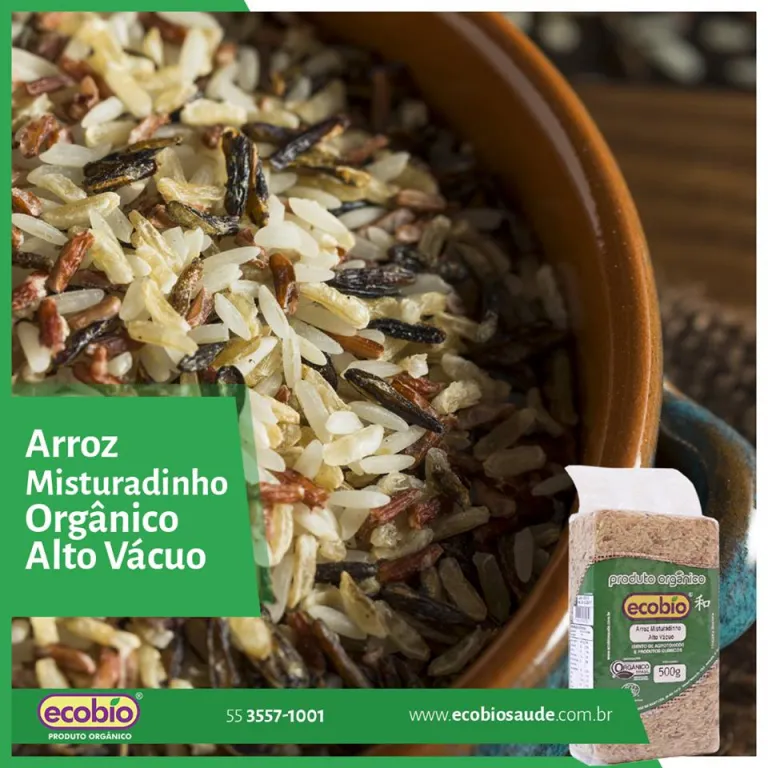 Arroz Misturadinho orgânico alto vácuo