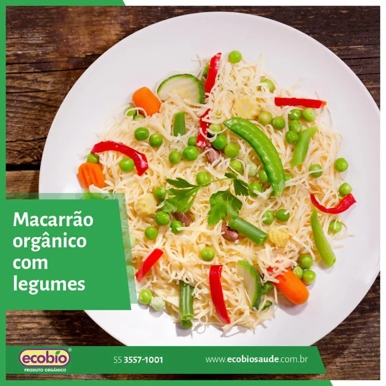 Macarrão Orgânico com legumes