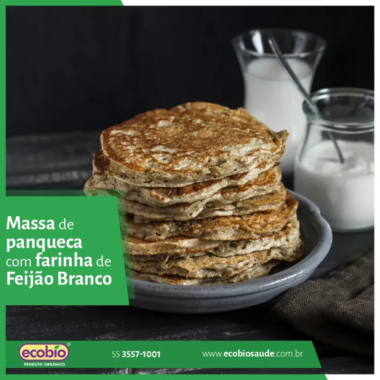 Massa de panqueca funcional com farinha de Feijão Branco