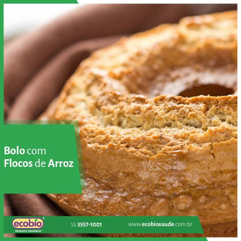 Receita: bolo de Flocos de Arroz Orgânico Ecobio