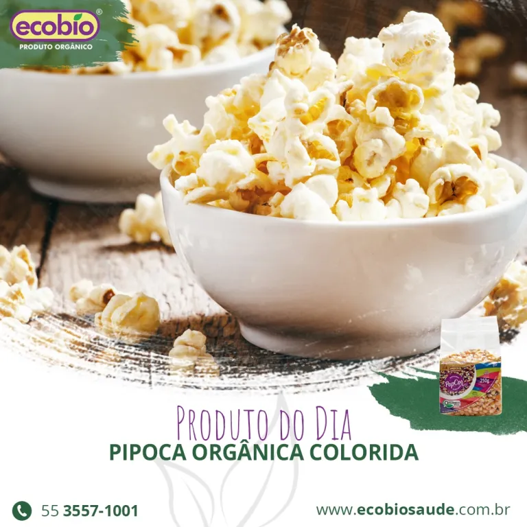 Pipoca Orgânica Colorida