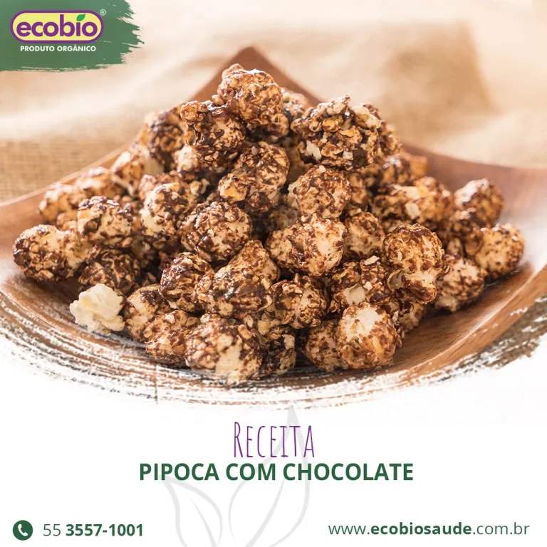 Receita: Pipoca vegana com chocolate
