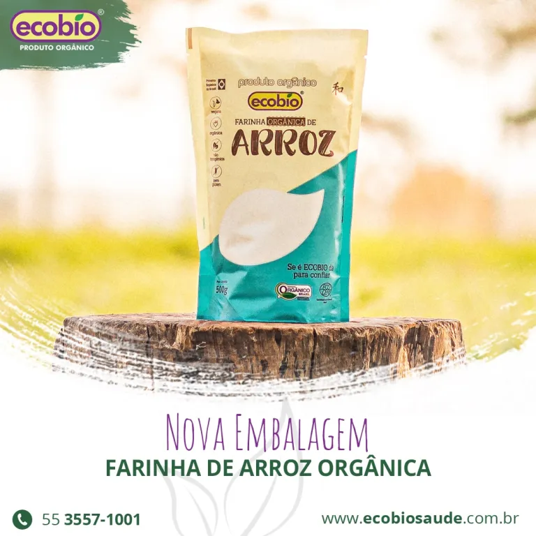Nova embalagem: Farinha de Arroz Orgânica