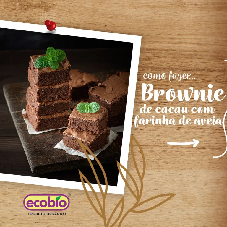 Brownie de cacau com farinha de Aveia