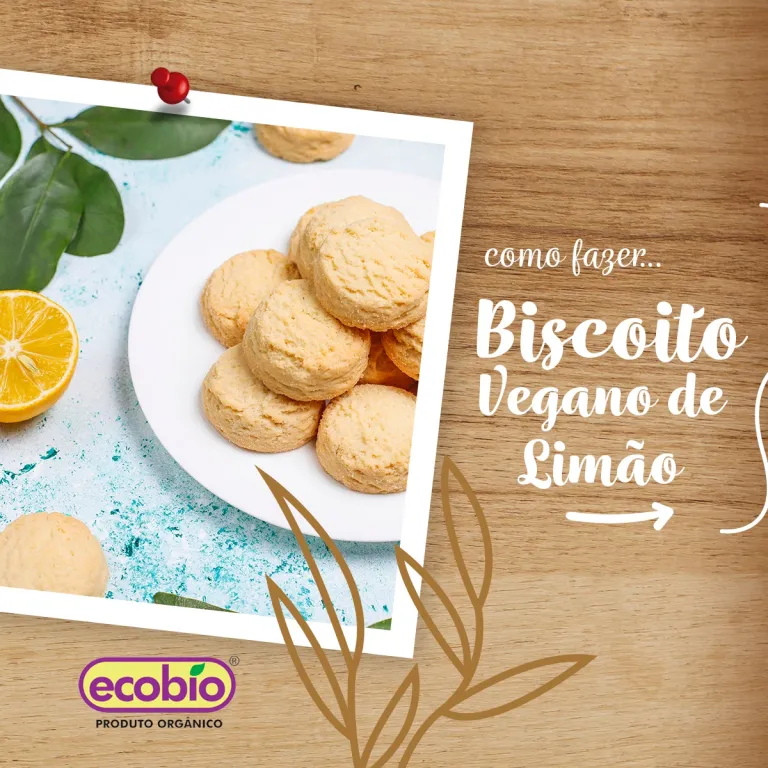 Biscoito Vegano de Limão