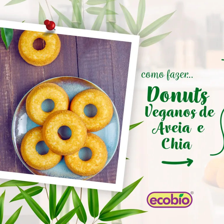 Donuts veganos de aveia e chia
