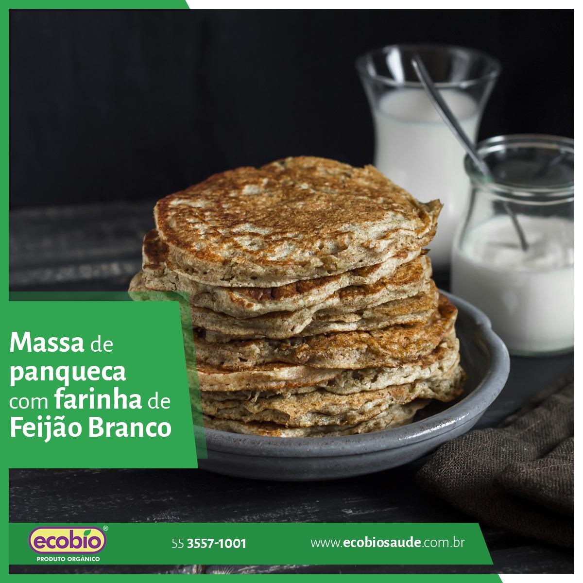 Massa de panqueca funcional com farinha de Feijão Branco